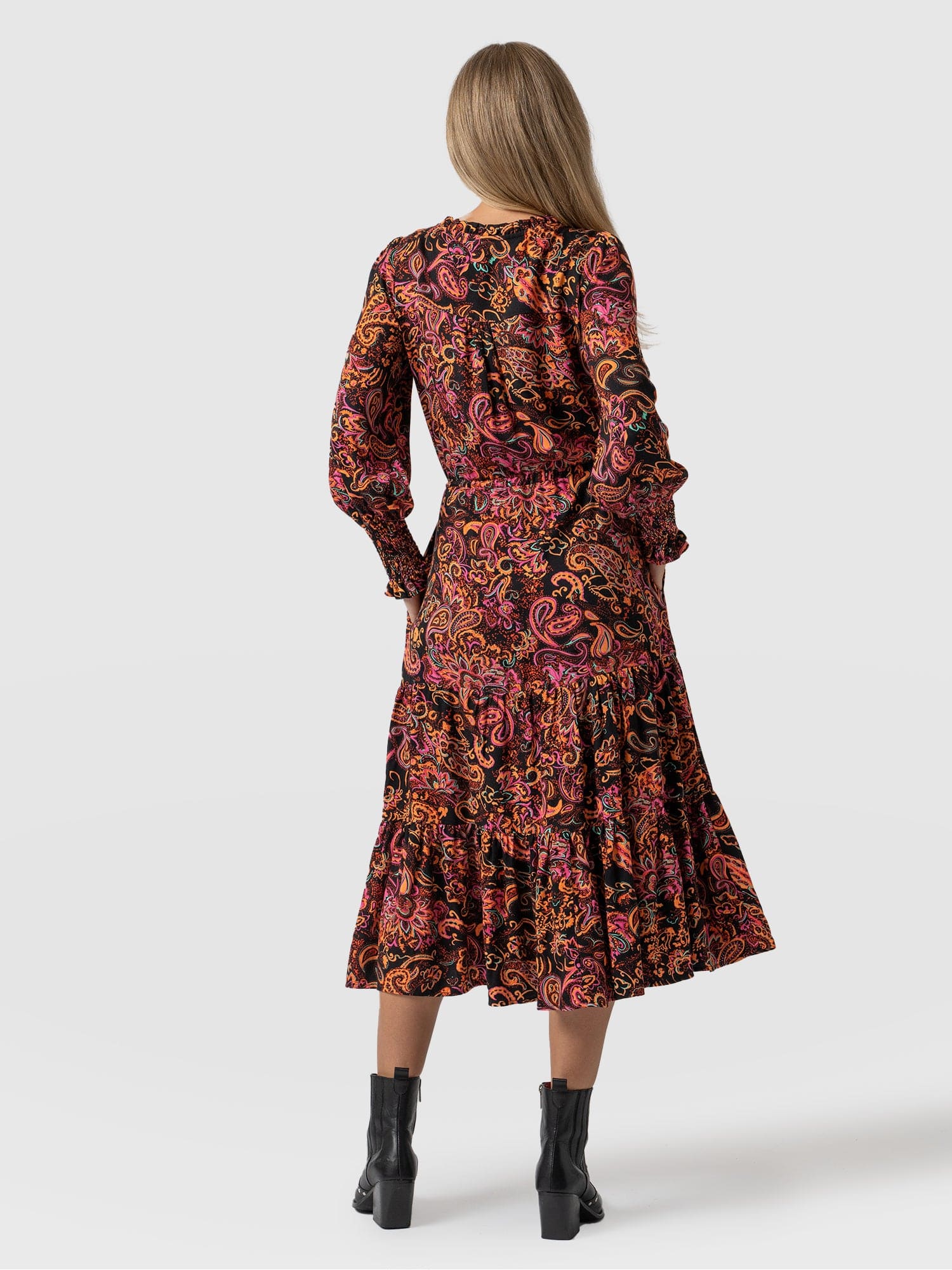 Olivia Zip Up Dress Vivid Paisley - Women's Dresses | Saint + Sofia® USA